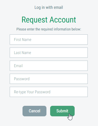 Image of entry fields to start local account creation